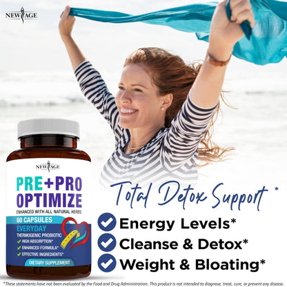 NEW AGE Pro Optimize Probiotics — 70B CFU, Dong Quai, Menopause Support (Pack of 2)