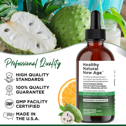 NEW AGE Soursop Drops – Immune Support Liquid with Soursop & Elderberry (8 oz)