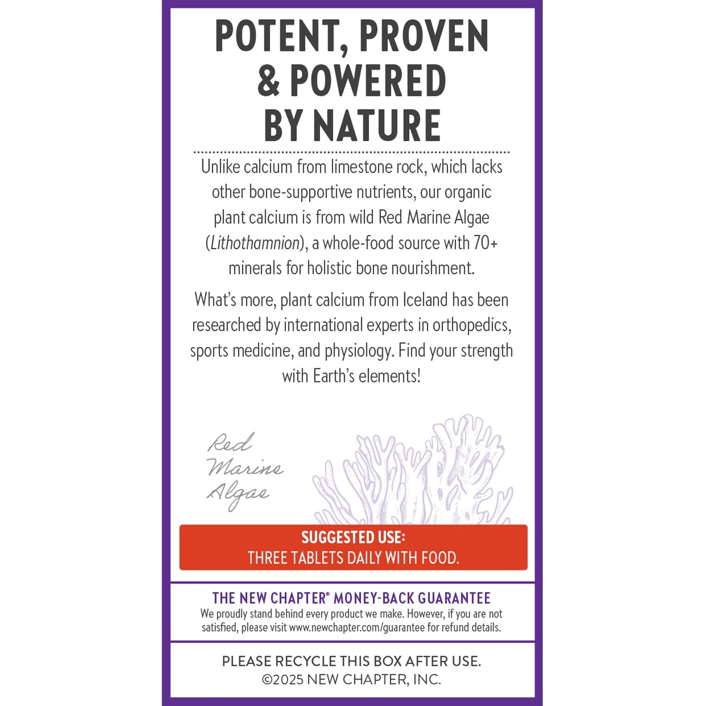 New Chapter Bone Strength Calcium Supplement with Vitamin D3, K2, Magnesium - 120 Tablets