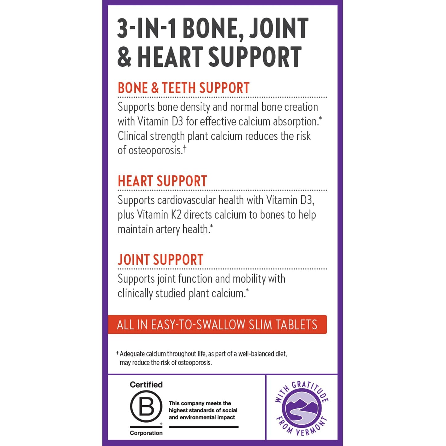 New Chapter Bone Strength Calcium Supplement with Vitamin D3, K2, Magnesium - 120 Tablets