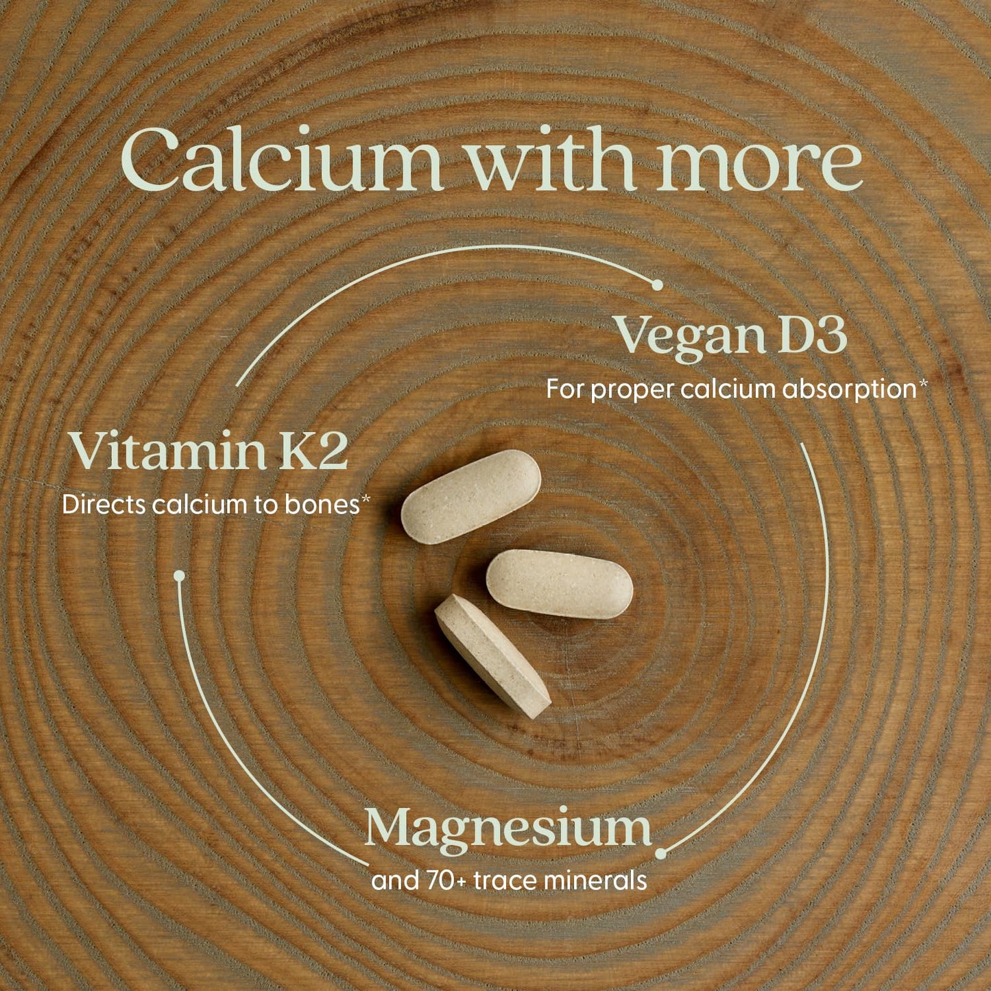 New Chapter Calcium Supplement – Organic Plant Calcium + D3/K2, 60 Count