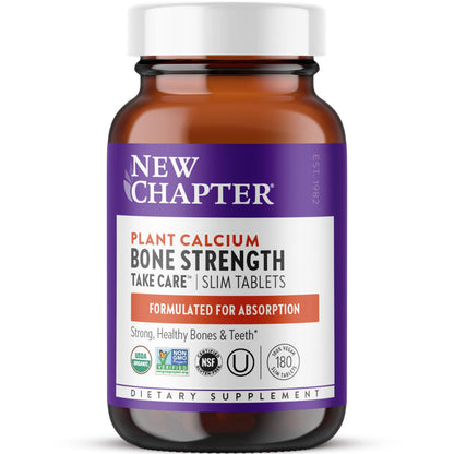 New Chapter Calcium Supplement - Organic Plant Calcium for Bone Strength (180 Count)