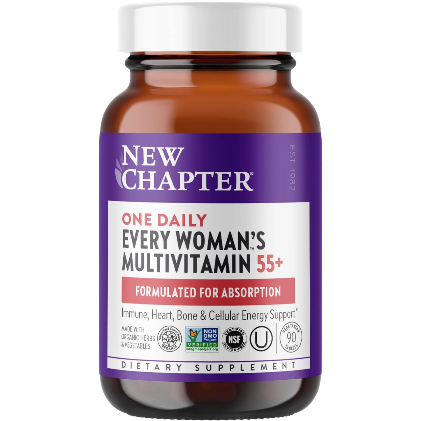 New Chapter Every Women's One Daily 55-plus 90ct – Fermented Multivitamin for 50+ Vitality