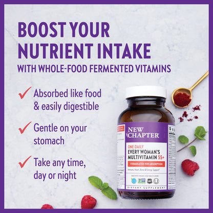 New Chapter Every Women's One Daily 55-plus 90ct – Fermented Multivitamin for 50+ Vitality