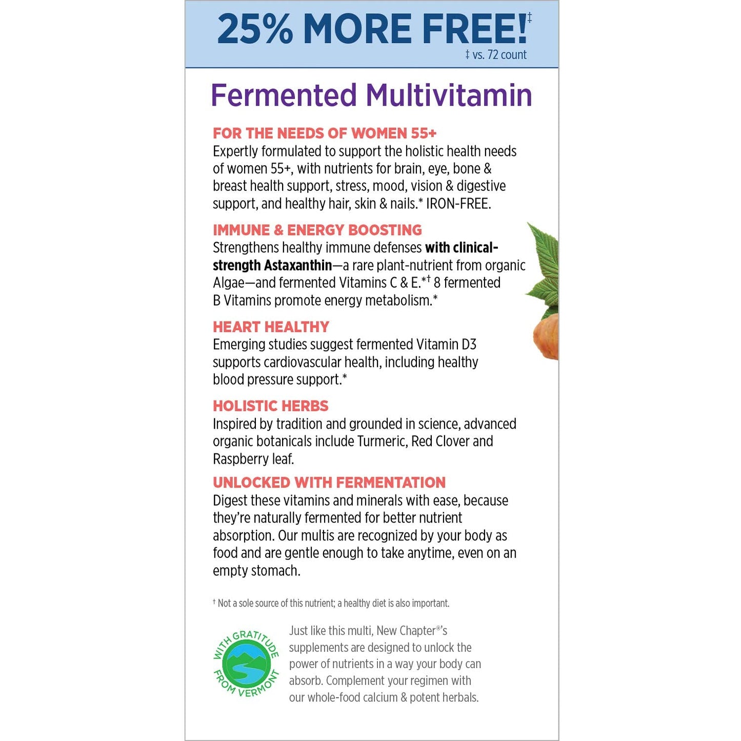 New Chapter Every Women's One Daily 55-plus 90ct – Fermented Multivitamin for 50+ Vitality