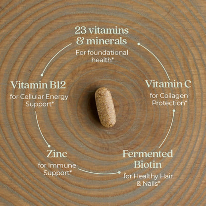 New Chapter Women’s One Daily Multivitamin – Gentle, Fermented Nutrition for Immune Support & Hair Health