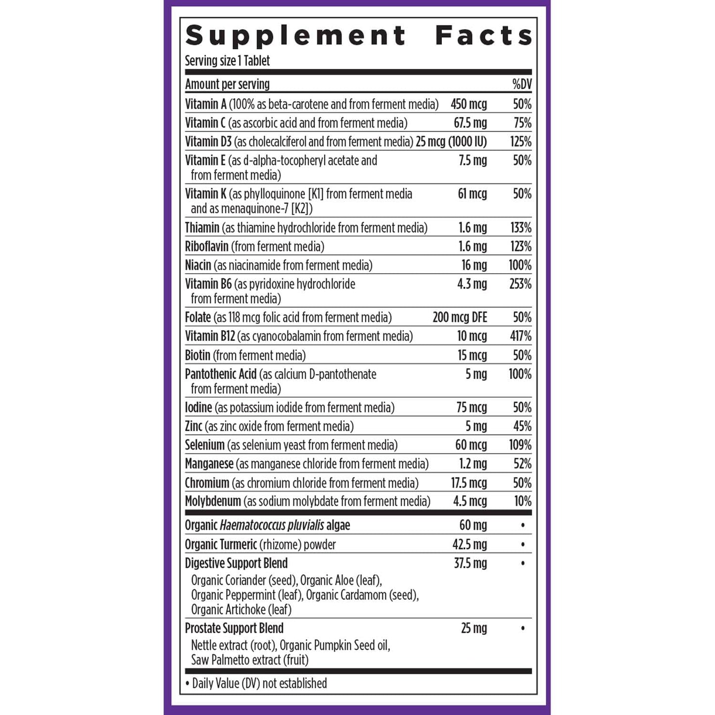 New Chapter Men's Multivitamin 55+ — One Daily, Fermented, Non-GMO, Immune & Brain Health, 96 Tablets