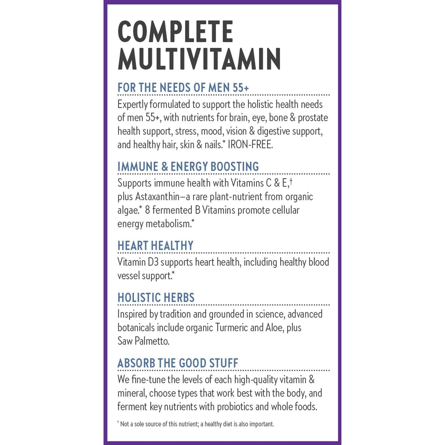 New Chapter Men's Multivitamin 55+ — One Daily, Fermented, Non-GMO, Immune & Brain Health, 96 Tablets