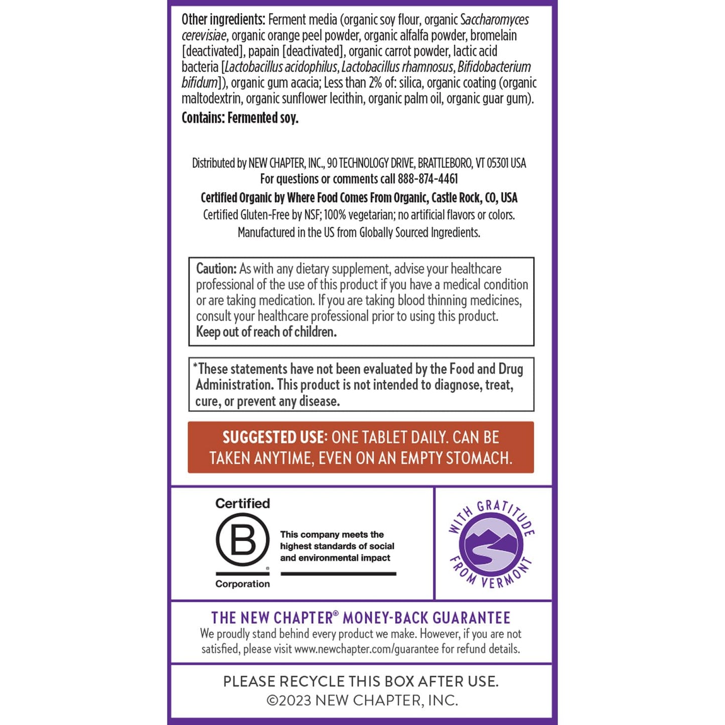 New Chapter Men's Multivitamin - One Daily, Fermented & Immune Support