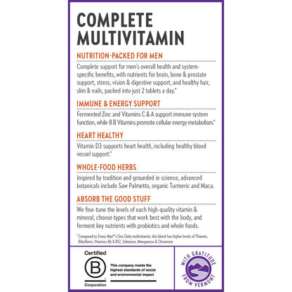 New Chapter Men's Multivitamin Advanced Formula – Stress, Immune & Energy Support (120 ct)