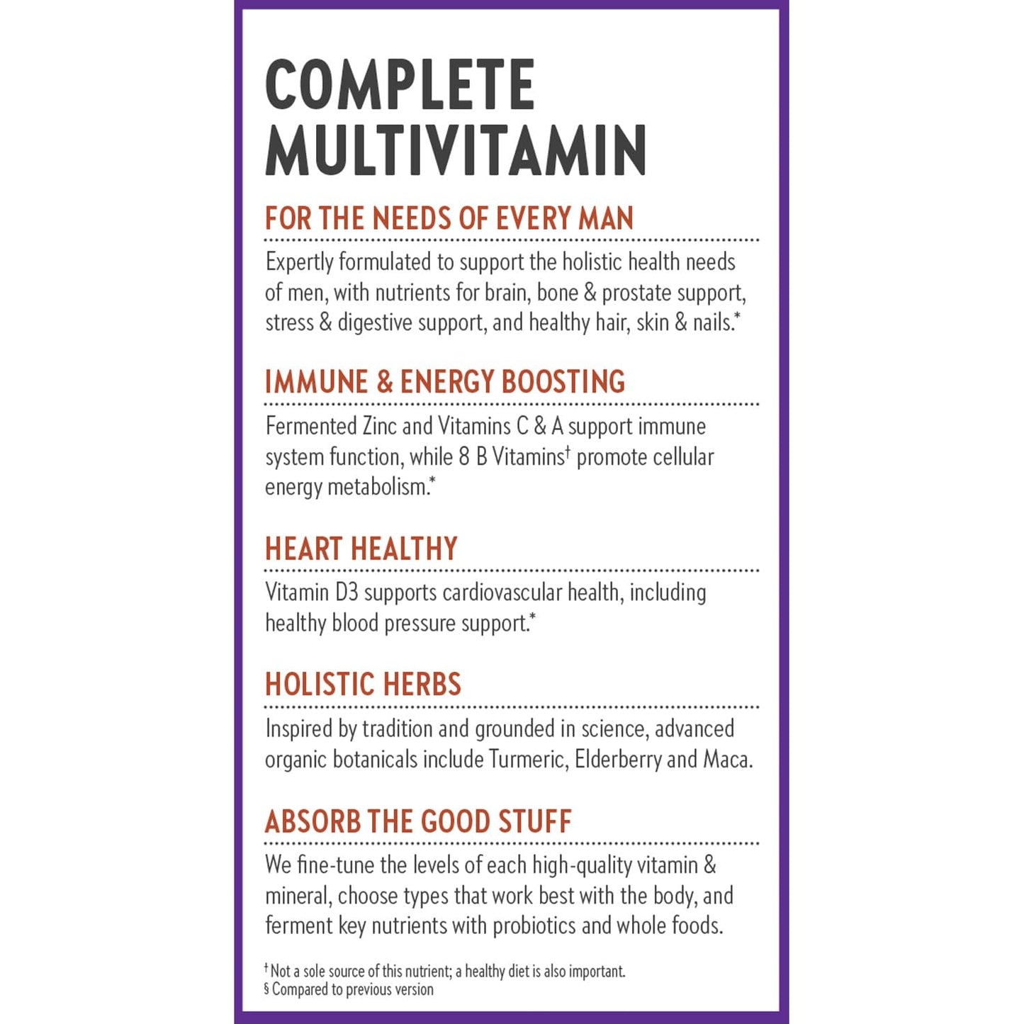 New Chapter Men's Multivitamin - One Daily, Fermented & Immune Support