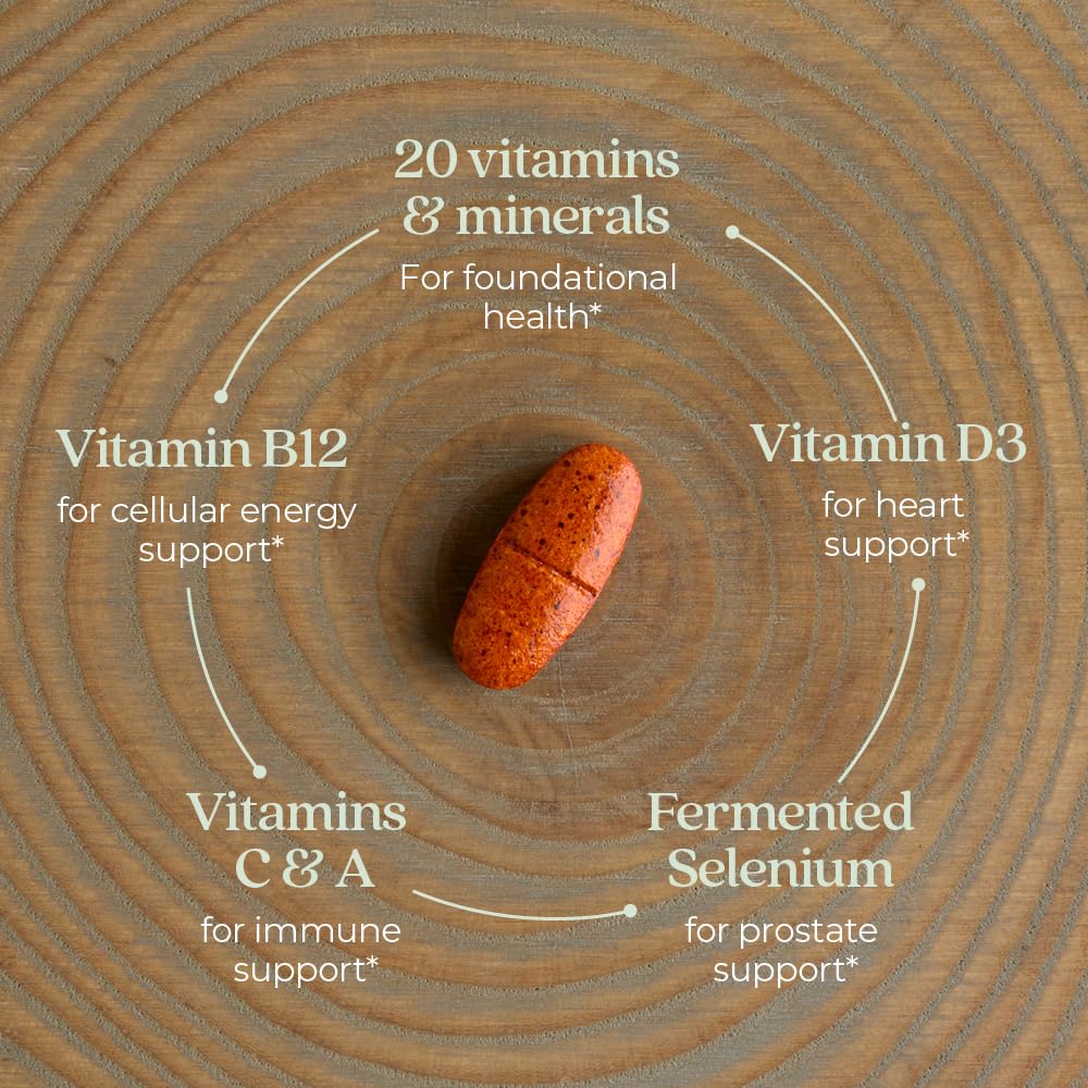 New Chapter Men's One Daily 55+ Multivitamin – Fermented, Non-GMO, 72 Tablets