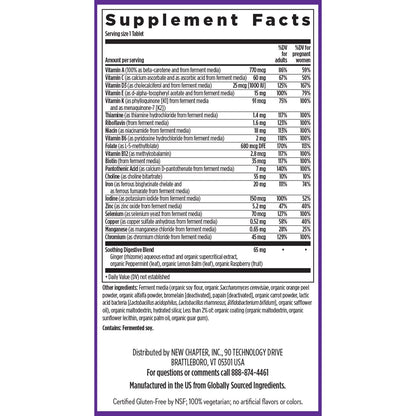 New Chapter Prenatal Vitamins — One Daily Multivitamin with Methylfolate + Choline | Gluten Free & Non-GMO | 90 Count