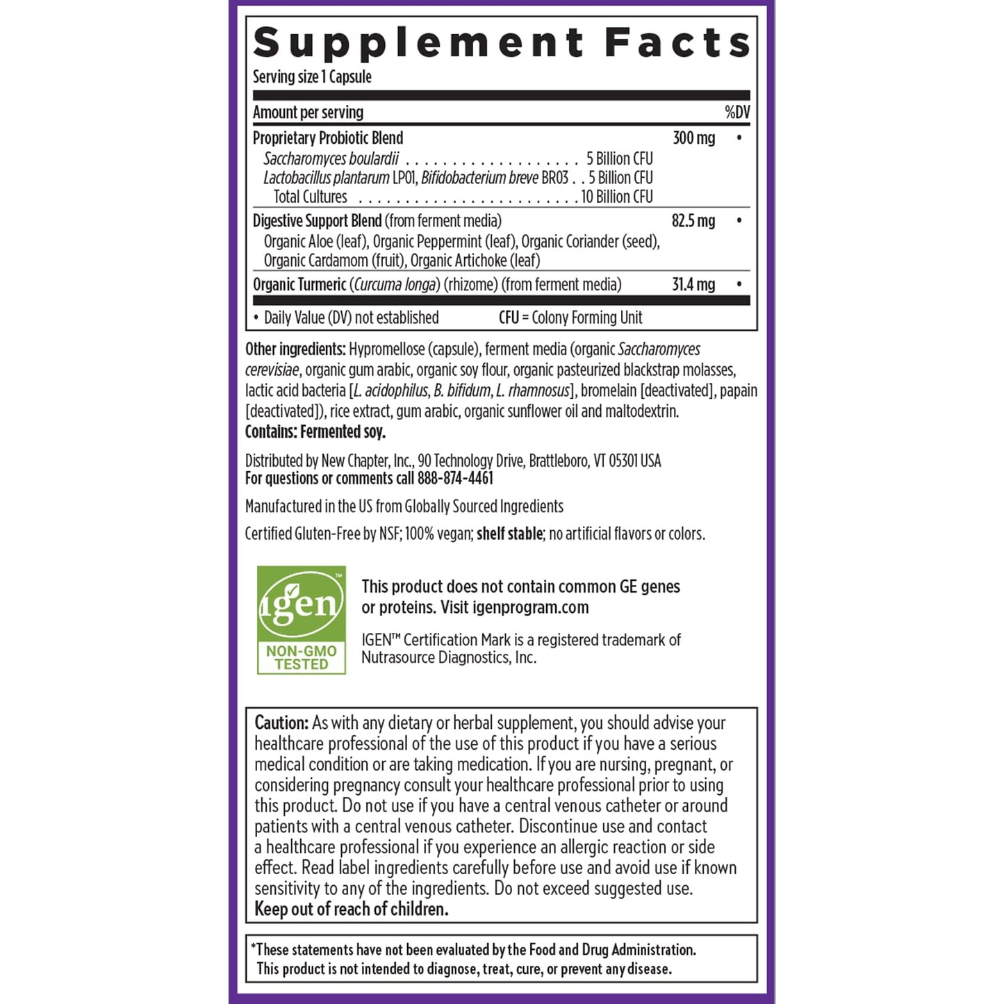 New Chapter Probiotic All-Flora - 60 ct, 2 Month Supply | Advanced Digestion & Gut Health
