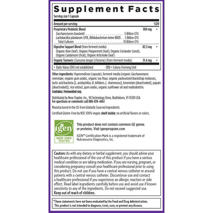 New Chapter Probiotic All-Flora - 60 ct, 2 Month Supply | Advanced Digestion & Gut Health