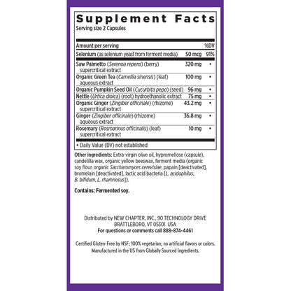 New Chapter Prostate 5LX™ – Clinical Saw Palmetto + Fermented Selenium, 120 Veg Capsules