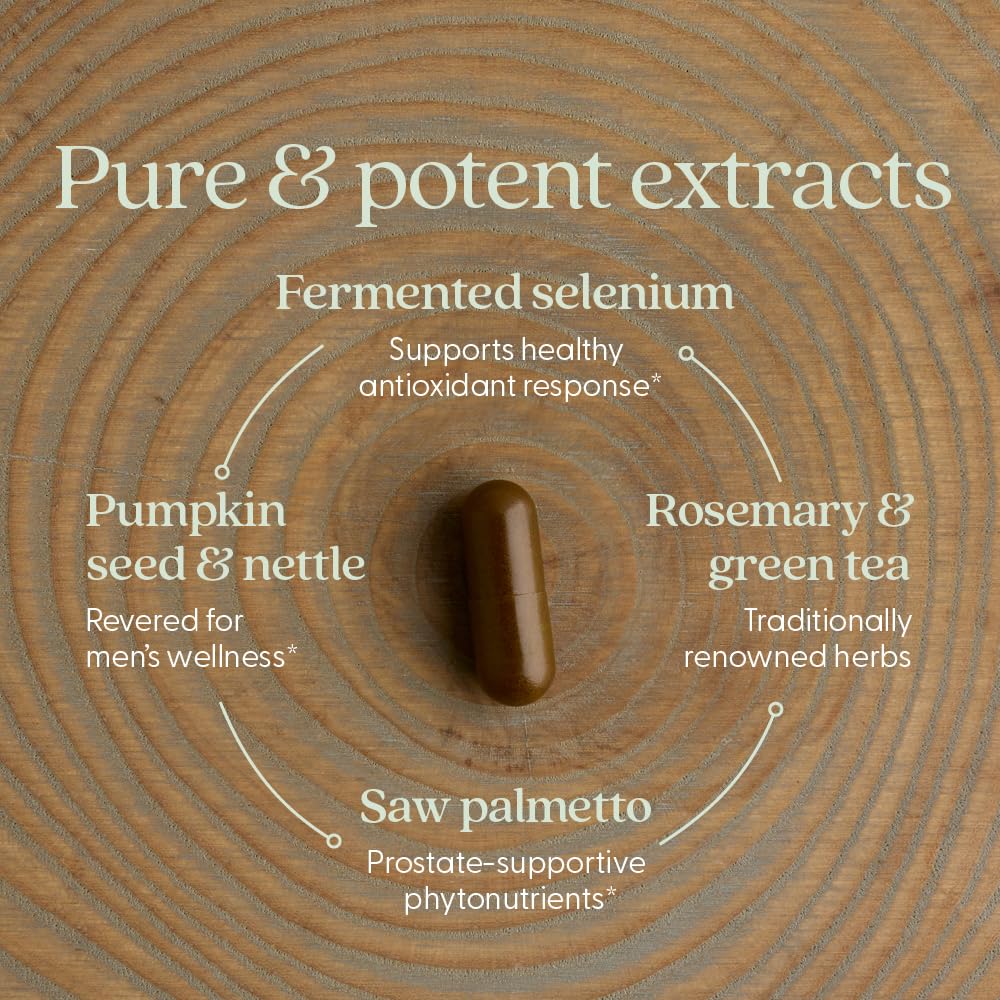 New Chapter Prostate 5LX™ – Prostate Supplement with Clinical-Strength Saw Palmetto + Fermented Selenium, 180 Vegetarian Capsules