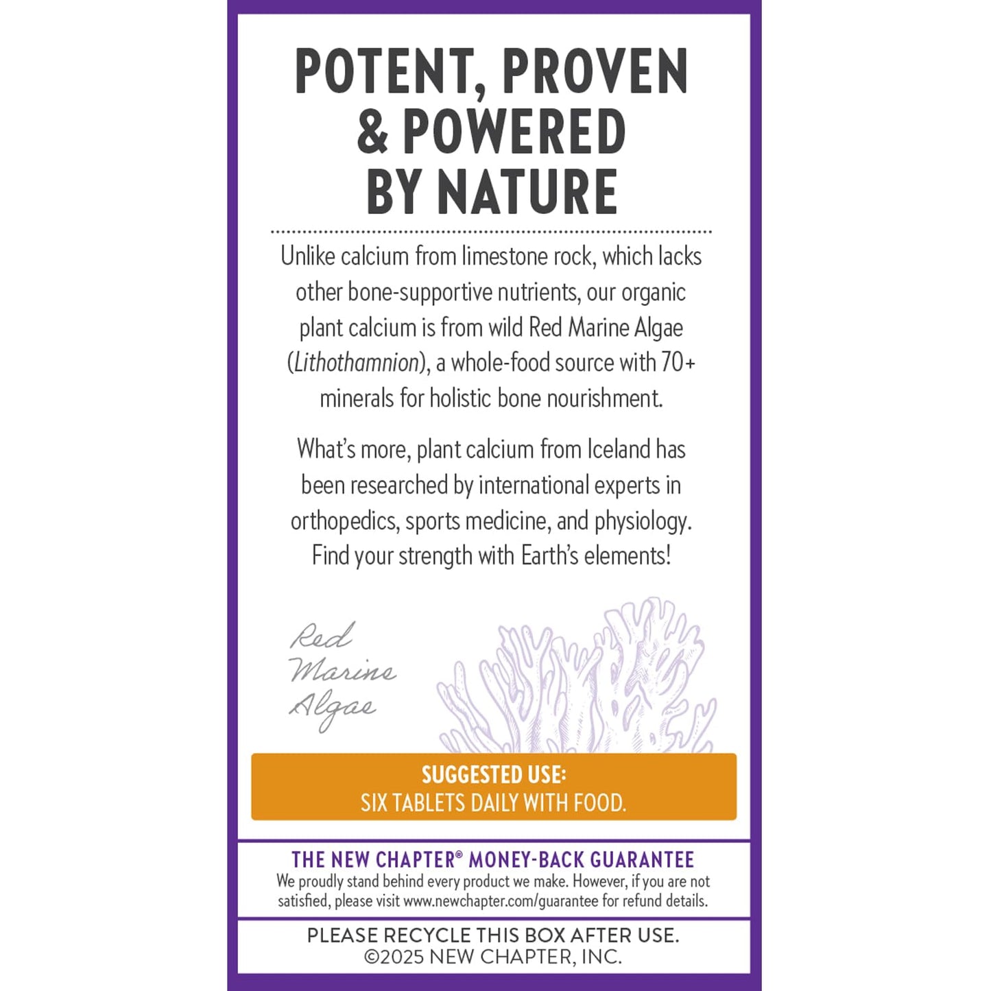 New Chapter Calcium Supplement – Organic Plant Calcium with D3 & K2, Tiny Tabs (240)