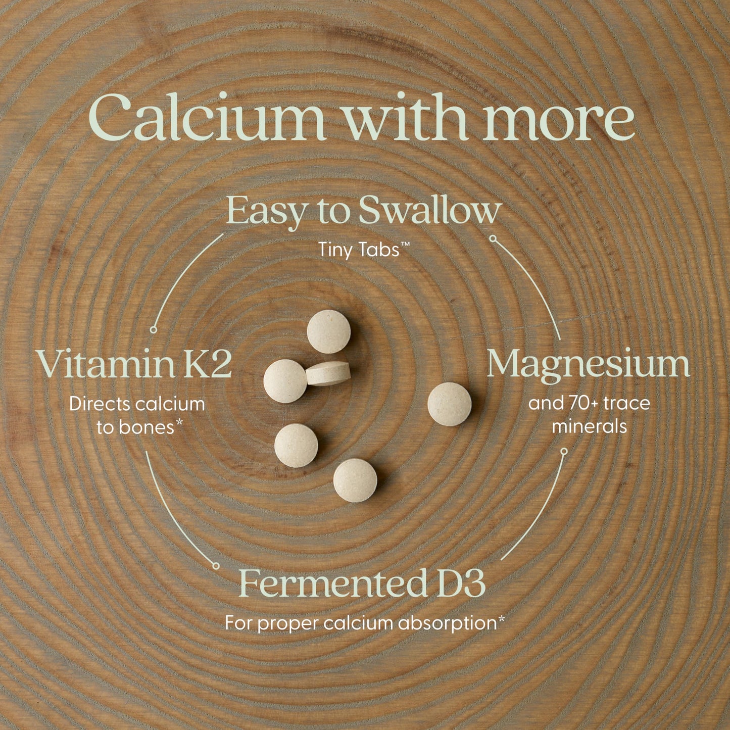 New Chapter Calcium Supplement – Organic Plant Calcium with D3 & K2, Tiny Tabs (240)