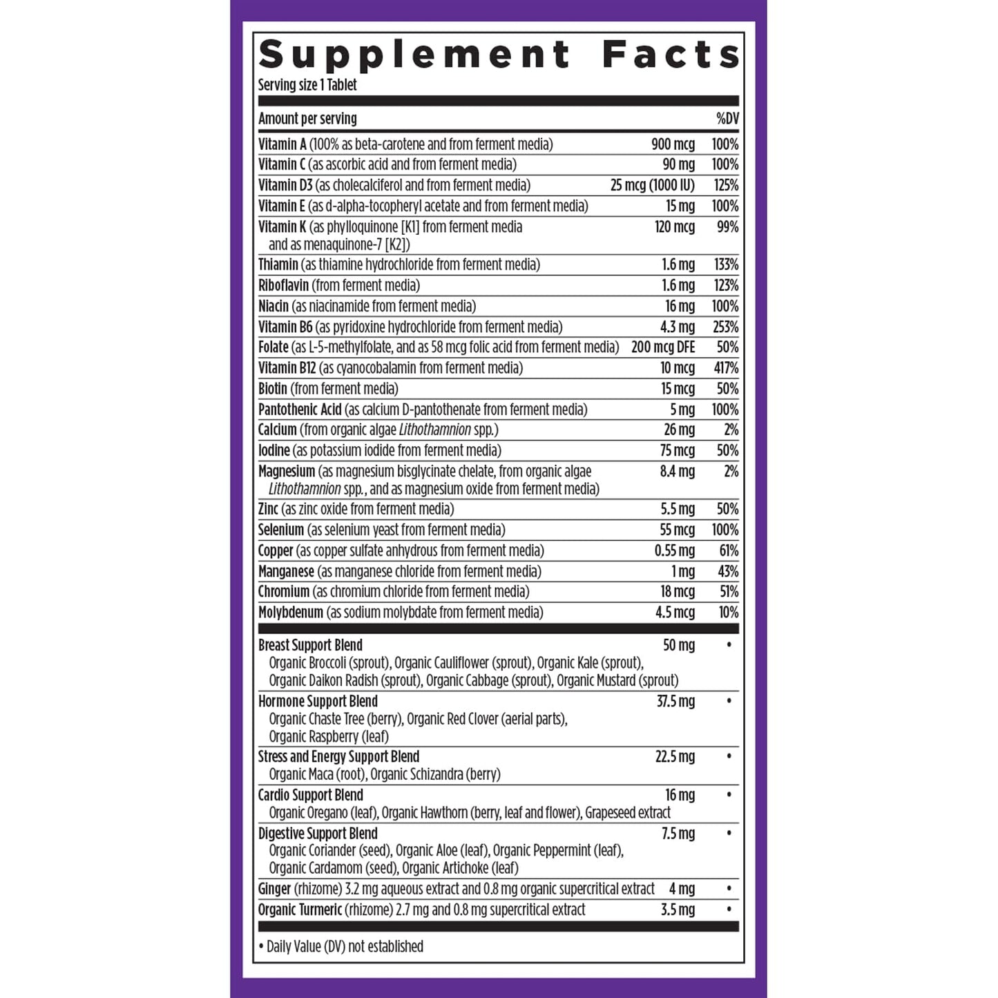 New Chapter Women’s 40+ Multivitamin – One Daily, Fermented Nutrients, Gentle on Empty Stomach