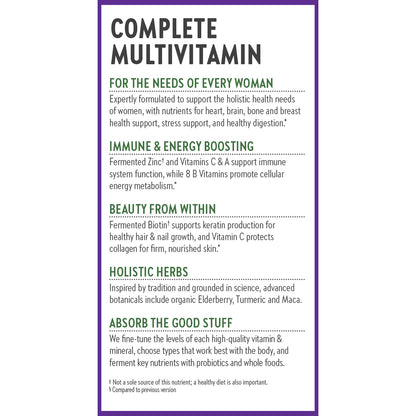 New Chapter Women’s One Daily Multivitamin – Gentle, Fermented Nutrition for Immune Support & Hair Health