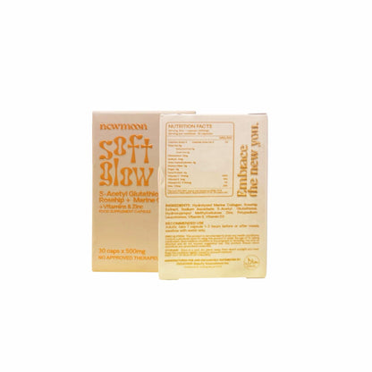 New Moon by Dear Face Soft Glow – Glutathione, Rosehip & Marine Collagen (30 Capsules)