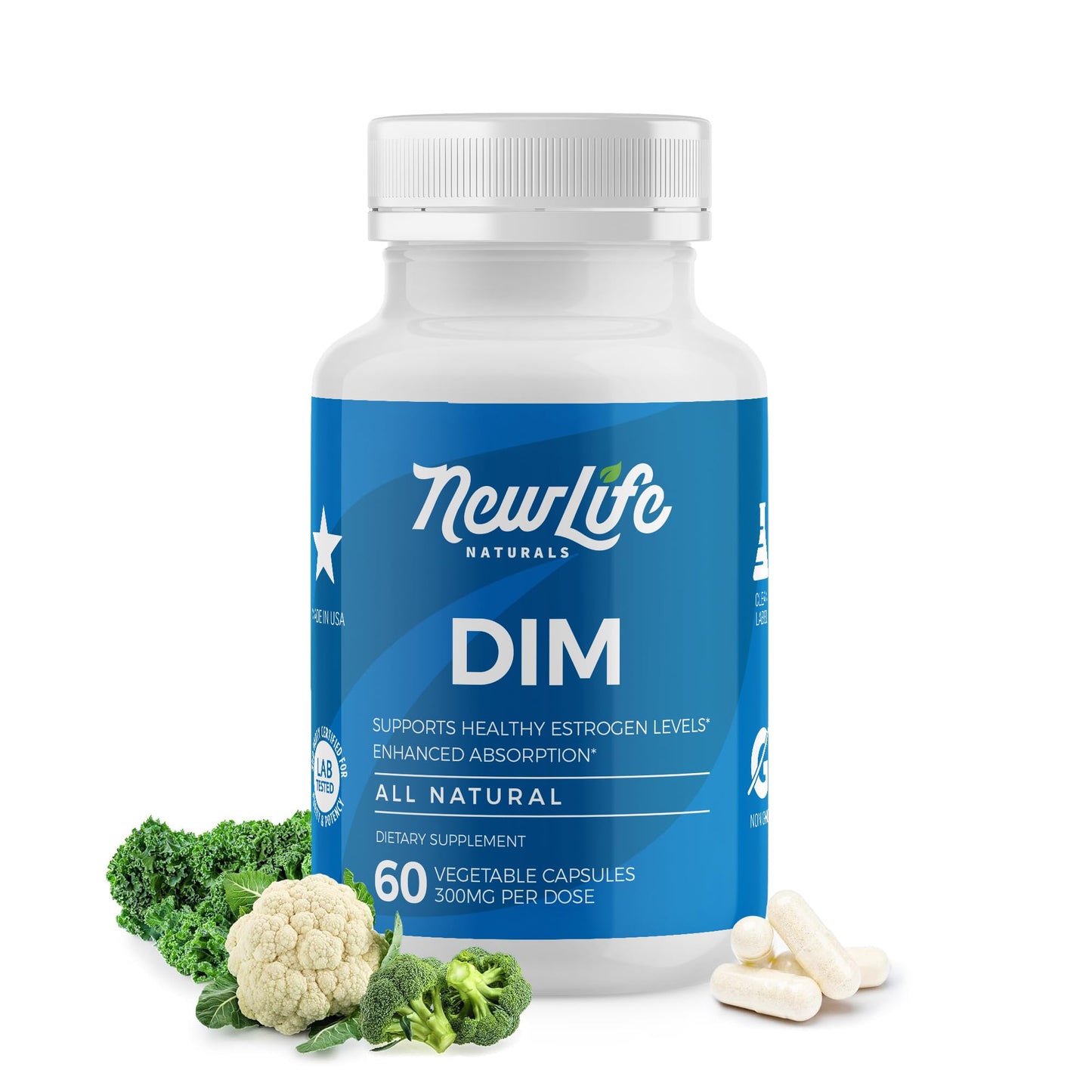 NewLife Naturals DIM 300mg - Hormonal Balance for Women & Men | 60 Day Supply