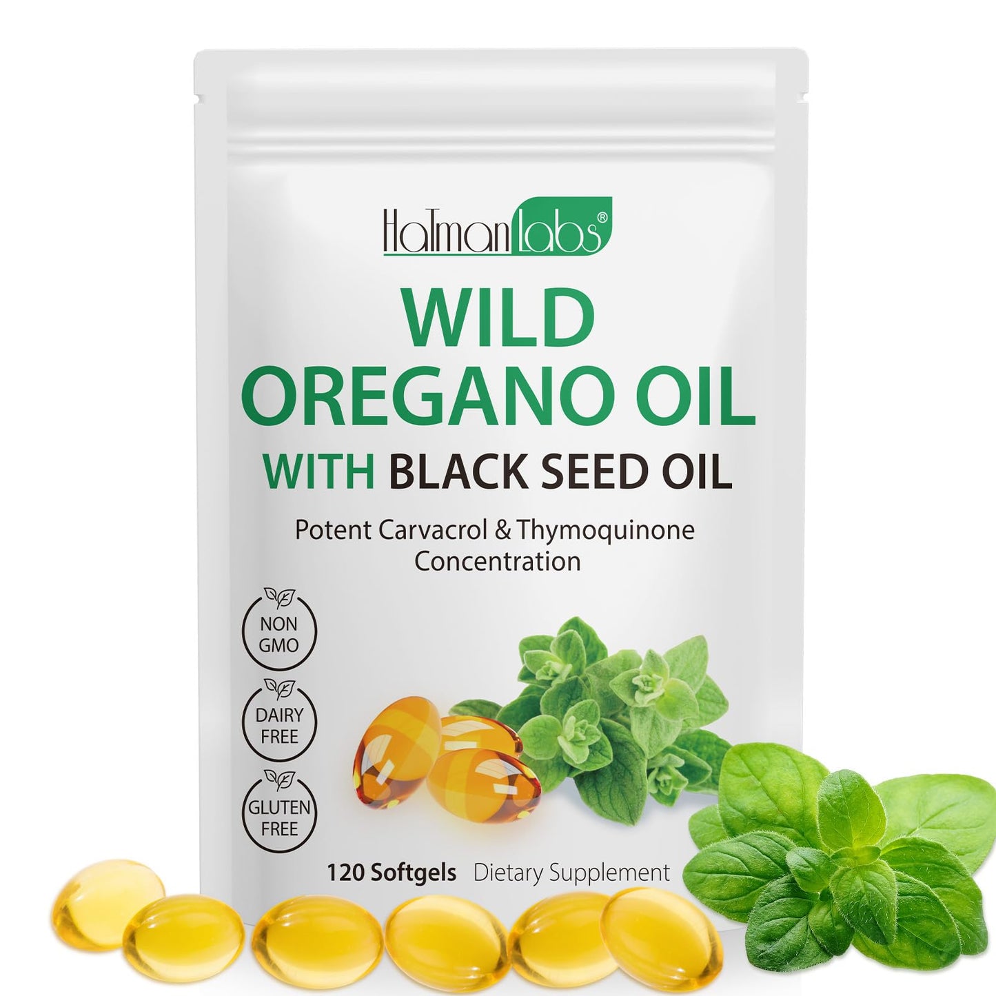 Newseel Oil of Oregano with Black Seed Oil – Organic Oregano Oil Softgels, Non-GMO, Gluten Free | 120 Capsules