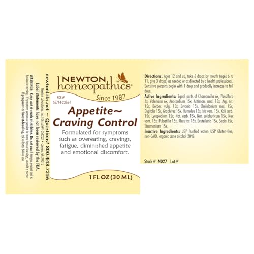 Newton Homeopathics Appetite Craving Control - 1 Oz Liquid