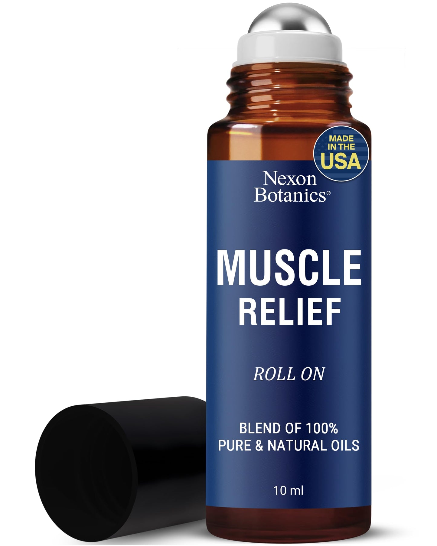 Muscle Relief Essential Oil Roll-On 10 ml by Nexon Botanics – Pure & Natural Prediluted Blend