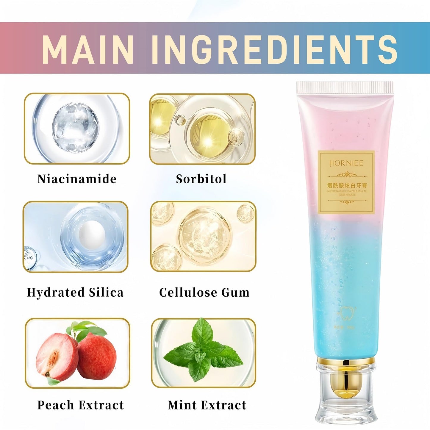 Niacinamide Whitening Toothpaste - Deep Cleaning & Stain Removal