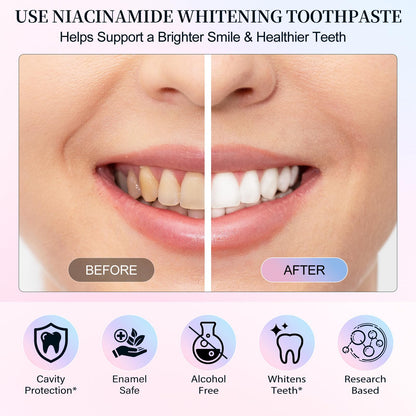 Niacinamide Whitening Toothpaste – Enamel Repair, Stain Removal (2 PCS)