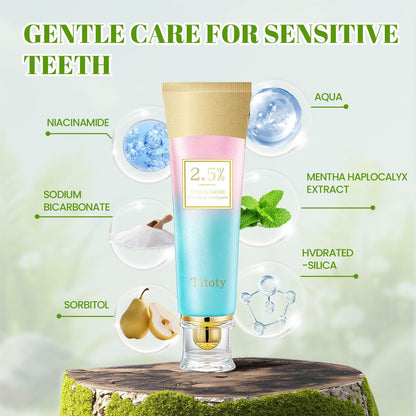 Niacinamide Whitening Toothpaste 2.5% – Gentle Stain Removal & Gum Health | Titoty