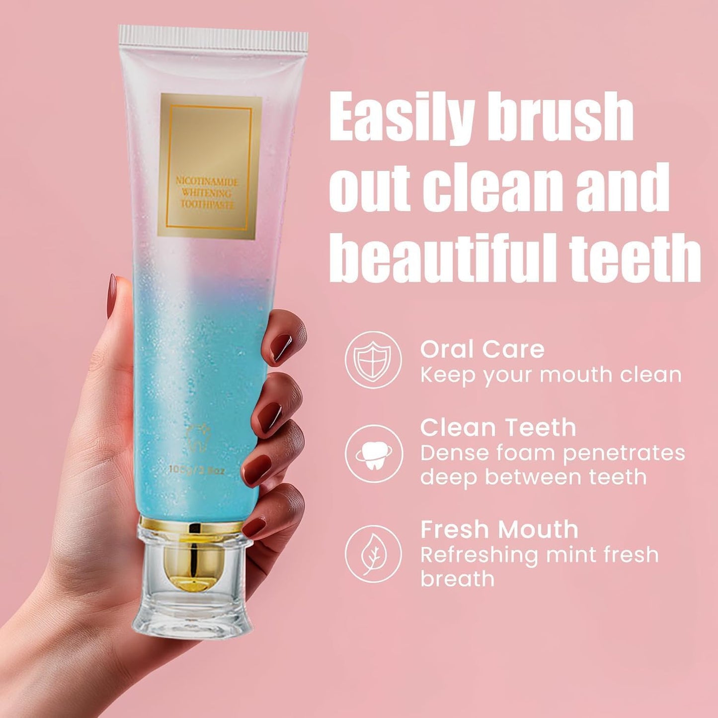 Niacinamide Whitening Toothpaste | Whiter Teeth & Fresh Breath | Enamel Safe