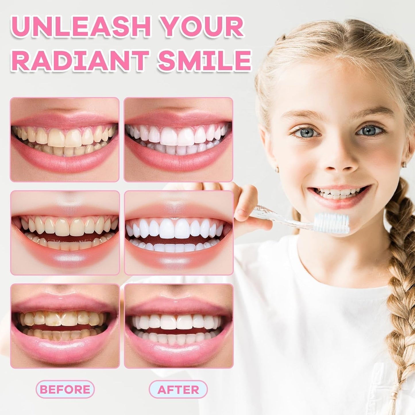 Niacinamide Whitening Toothpaste - Mild Mint, 24-Hour Fresh Breath, Fluoride-Free for Sensitive Teeth