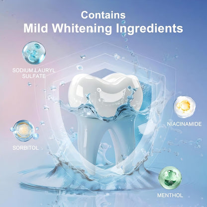 Niacinamide Whitening Toothpaste – Fluoride-Free for Sensitive Teeth | Kimralur Triple Whitening