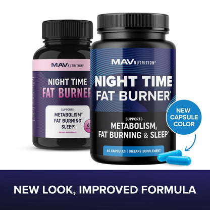 Night Time Fat Burner with Melatonin – Sleep Aid & Appetite Suppressant (60ct)