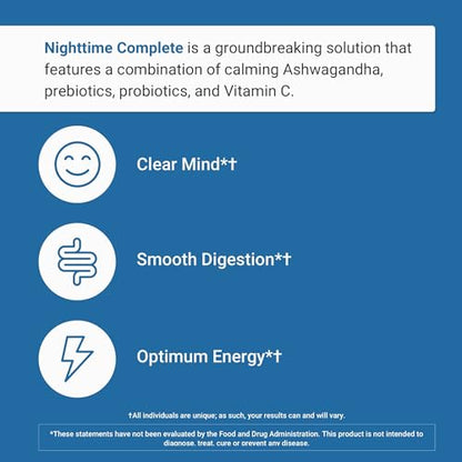 Nighttime Complete by ActivatedYou – Raspberry Lemonade with Ashwagandha, Prebiotics & Probiotics