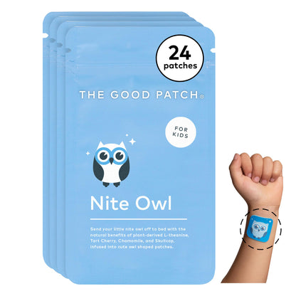 The Good Patch Nite Owl Patch for Kids — Natural Sleep Support (24 Patches)