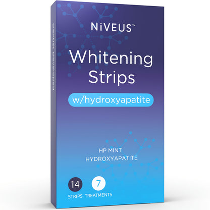 Niveus Teeth Whitening Strips – Sensitive Whitening Strips, 9% Hydrogen Peroxide with Hydroxyapatite to Reduce Sensitivity and Protect Enamel – 14 Strips Mint (1 Count (Pack of 7))