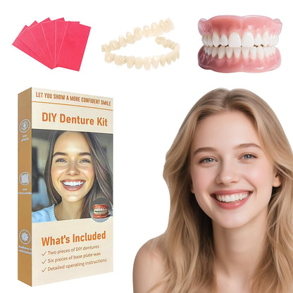 Denture Do it Yourself Full Set of Top and Bottom Fake Teeth to Create Your Perfect Smile at Home-NK03