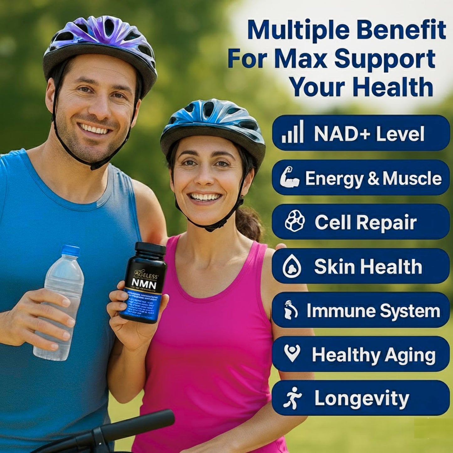 NMN Supplement 500mg Nicotinamide Mononucleotide | Supports NAD+ Levels, Energy, Cognitive Function, Muscle Health & Healthy Body Composition – Capsules (30)
