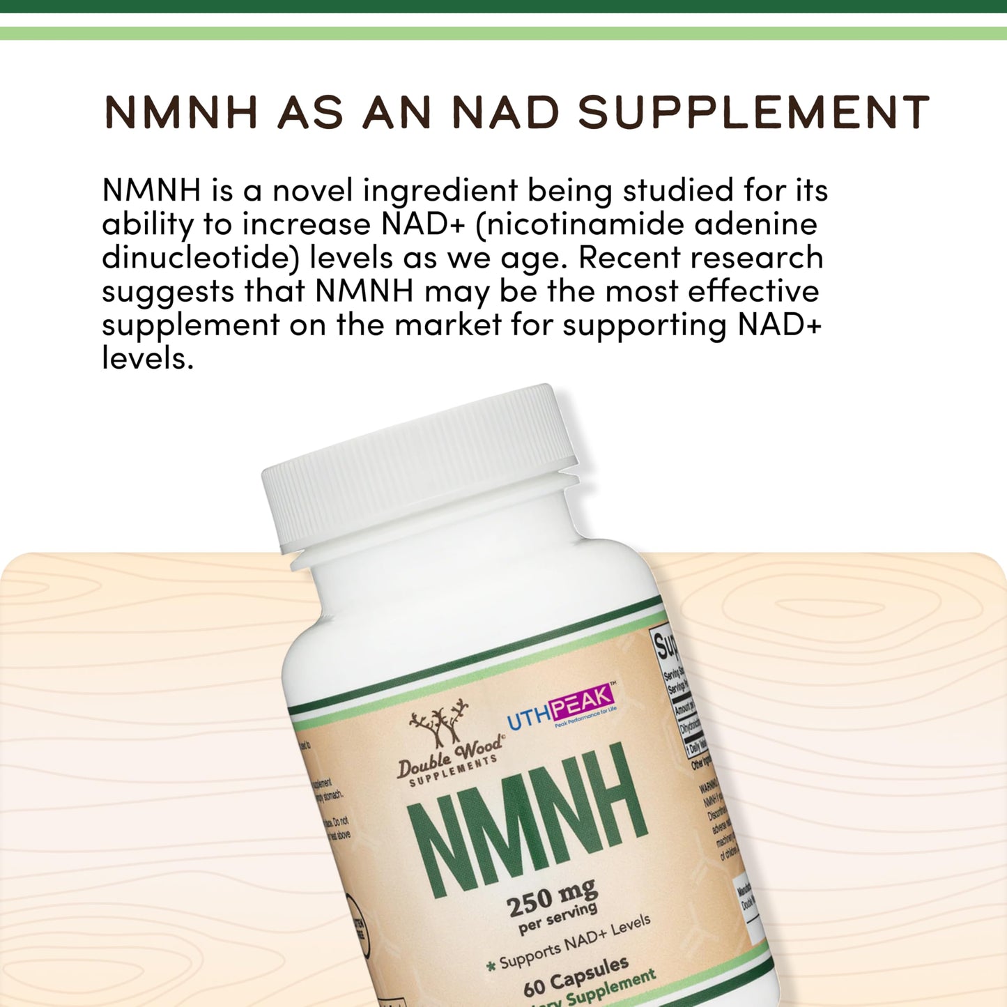 Double Wood NMNH NMN Supplement Alternative – Clinically Studied NMNH for NAD+ Support