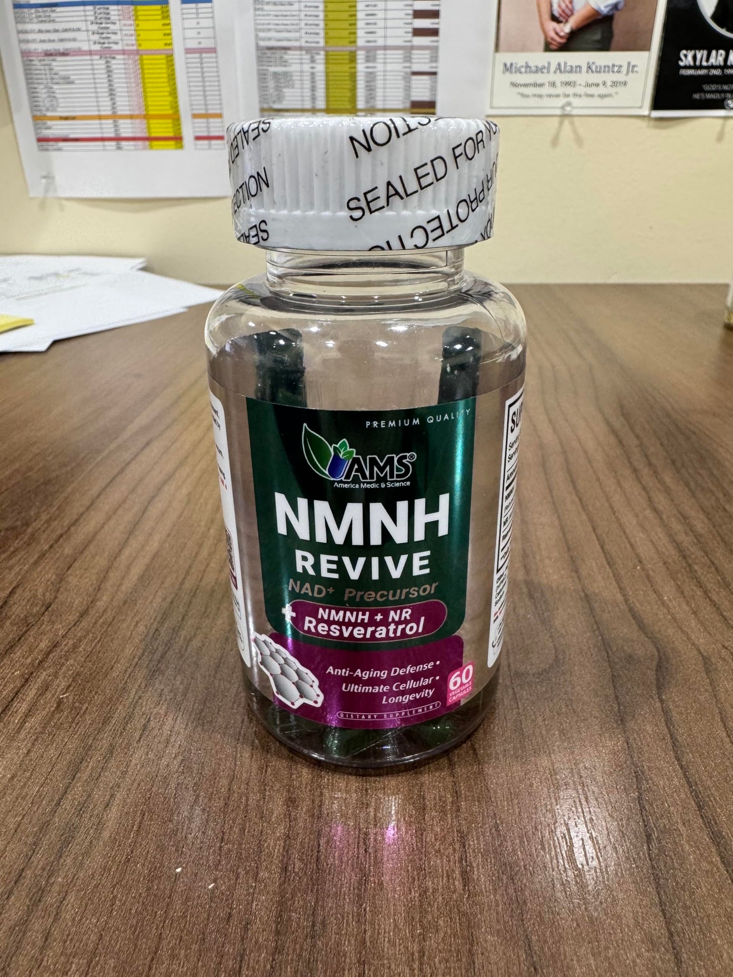 NMNH Revive by America Medic & Science – Dual NAD+ Precursor for Longevity, Energy & Skin Health | 60 Capsules