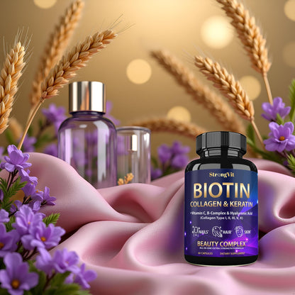 Biotin with Hyaluronic Acid, Keratin & Collagen — Hair Growth Vitamins for Women (USA)