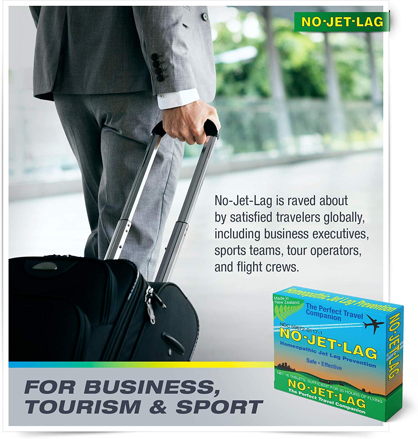 No Jet Lag Homeopathic Remedy – Miers Laboratories, 32 Chewables