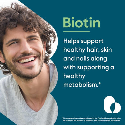 BESTVITE Biotin 5000mcg – 240 Veggie Capsules | Hair, Skin & Nails | Vegan