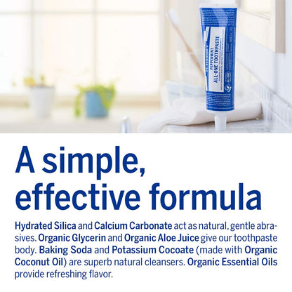 Dr. Bronner’s All-One Toothpaste - Peppermint, 5 oz | 70% Organic