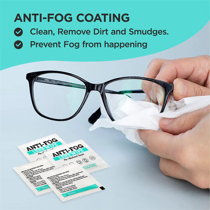 Noble Anti-Fog Pre-Moistened Wipes – Lens & Screen Cleaner, 5”x6” (400)