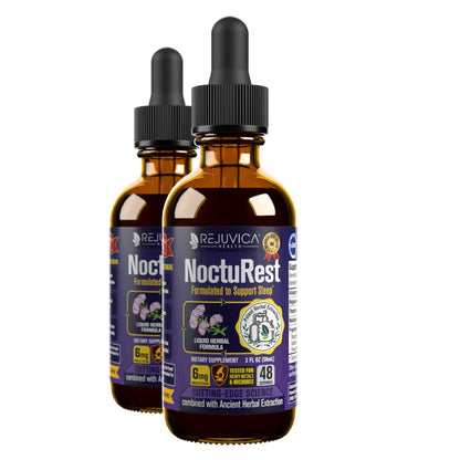 NoctuRest Natural Sleep-Aid with Valerian & Melatonin – Alcohol-Free Liquid for 2X Absorption